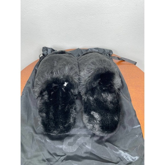 Apparis Diana Faux Fur Slippers in Black Size 9 - Picture 4 of 6